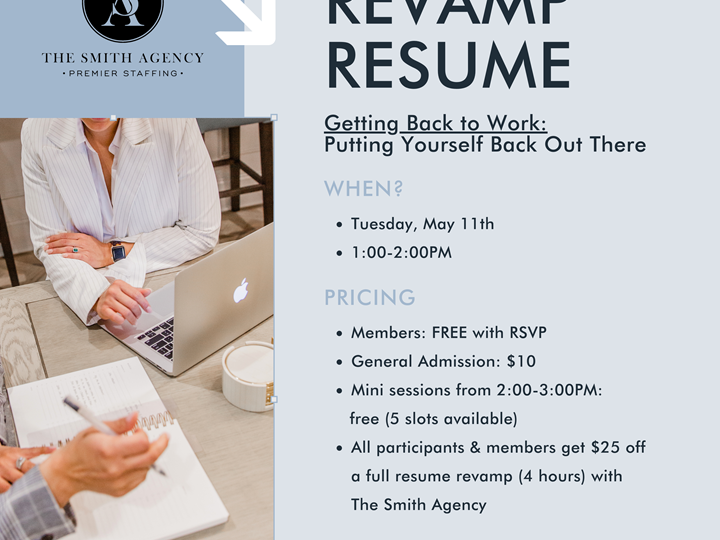 Revamp Resume - Getting Back to Work: How to Put Yourself Back Out There